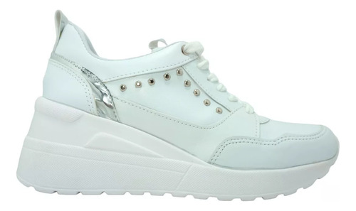 Imagen 1 de 6 de Zapatillas Clara Luna Chiara Taco Chino Mujer Plataforma