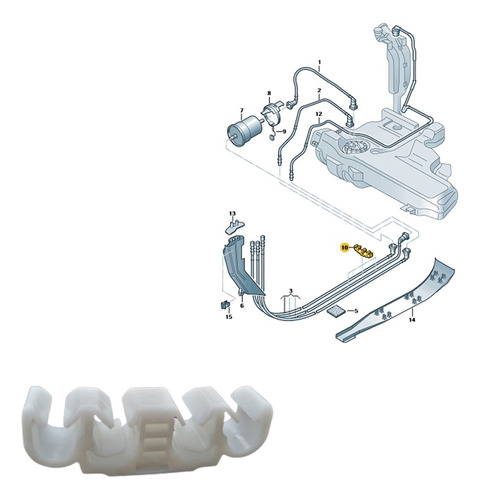  Grampo Presilha Mangueira Combustível Gol Saveiro Polo Golf