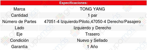 Par Hules Trasero Toyota Hilux 04/13 Tong Yang