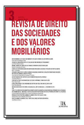 Revista De Direito Das Sociedades E Dos Valores 03, De Erasmo Valladao Azevedo. Editora Almedina, Capa Mole Em Português, 2021