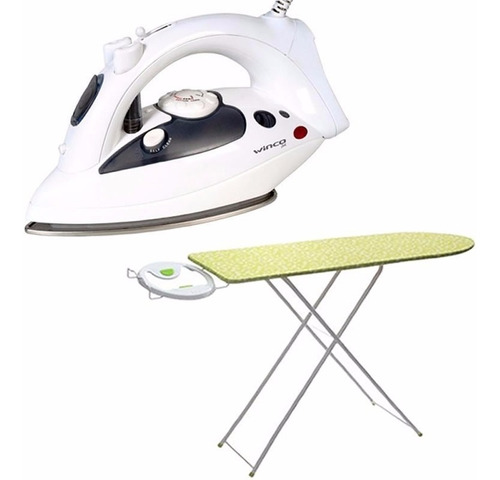 Plancha Vapor Base Ceramica Rociador + Tabla Planchar Ropa
