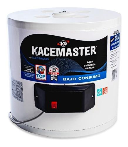 Termotanque Electrico Kacemaster 40 Lts - Conexion Inferior