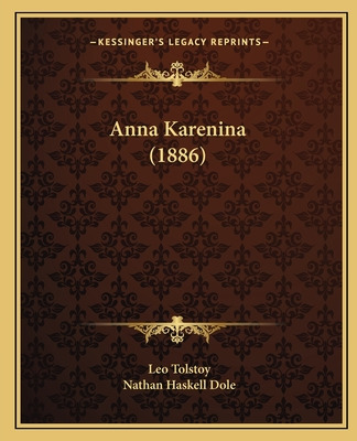 Libro Anna Karenina (1886) - Tolstoy, Leo Nikolayevich, 1...