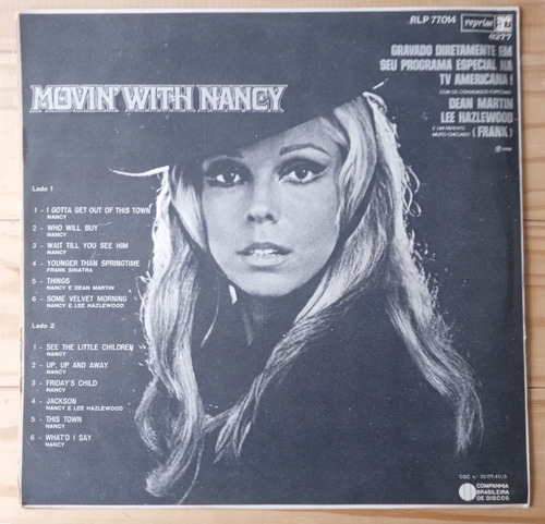 Nancy Sinatra Movin' With Nancy 1968 Brasil Vinilo 9 Puntos Estándar (Usado)