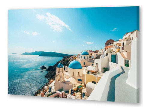 Cuadro 60x90cm Grecia Santorini Paisaje Viajes Mundo M3