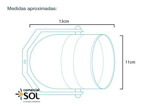 Canhão Refletor Par 30 Preto Com Bandeira Barndoor Integrado