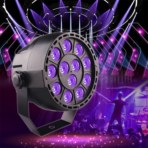Imagen 2 de 6 de Tacho De Luz Negra Led Uv Fluo Mini Dmx 12 Luces Oferta