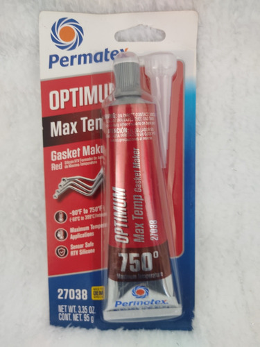 Silicón Rojo Alta Temperatura Optimun Permatex 