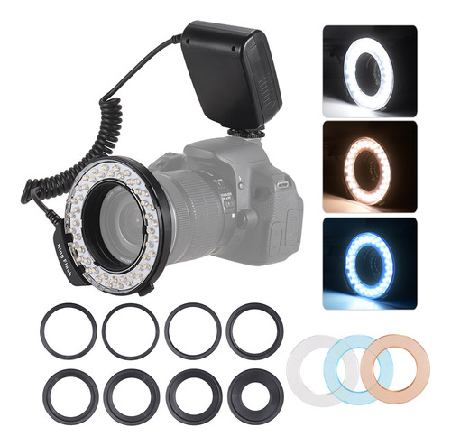 A Hd-130 Macro Led Flash Luz Pantalla Lcd 3000-15000k