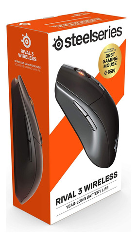 Steelseries Rival 3 Mouse De Jogos Sem Fio - Mais De 400 Hor