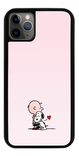 Funda Uso Rudo Tpu Para iPhone Snoopy Charlie Brown Rosa