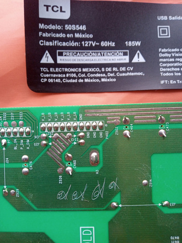 Tarjeta Fuente Tcl 50s546 (Usado)