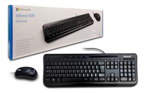 Teclado Y Mouse Alámbrico Microsoft Wired 600 Desktop