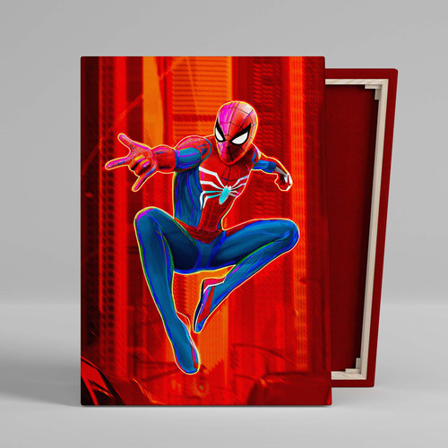 Cuadro Spider Man Marvel Canvas Con Bastidor 60x40 Cm