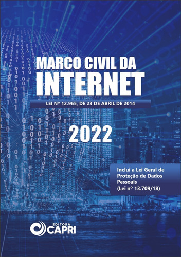 Imagem 1 de 1 de Livro Marco Civil Da Internet 2022 Lei Geral Proteção Dados