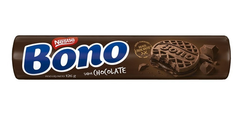 Biscoito Recheio Chocolate Nestlé Bono Pacote 126g