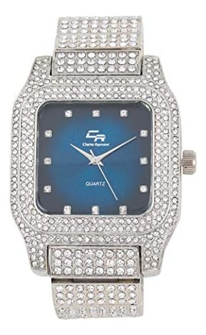 Bling-ed Out Biggie Square Iced Out Reloj De Diamantes De Cr
