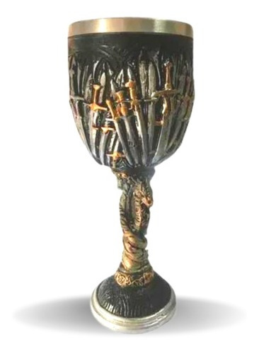 Taça Game Of Thrones 3d Medieval Resina Inox - Espada