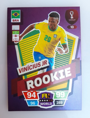 Adrenalyn Qatar 2022 Panini - Carta Rookie #10 Vinícius Jr