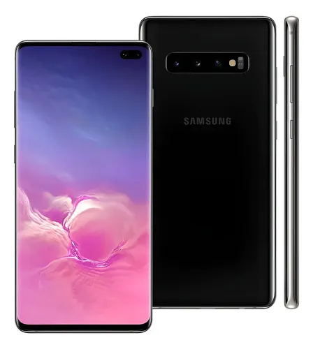 Galaxy - SIMフリー Samsung Galaxy S10+ SCV42 ブラック Samsung Galaxy S10+ 128gb Preto C/mancha +burn-in Na Tela
