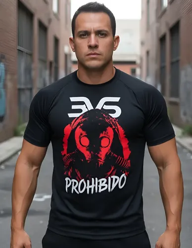 MLB 1217264457 Camiseta Prohibido Linha Fitness 3vs JM