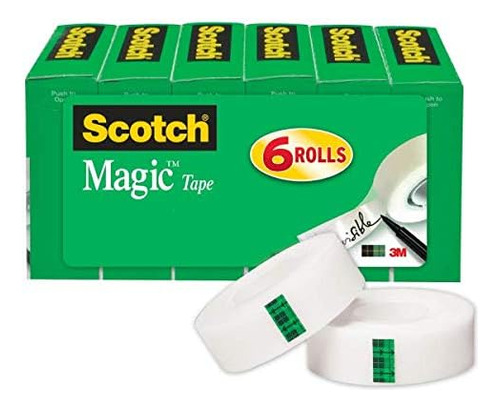 Scotch Magic Cinta Invisible  810s6  3/4  X 800   6 Unidades