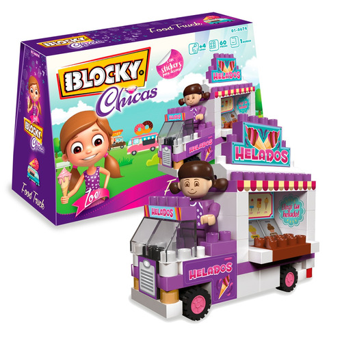 Blocky Chicas Food Truck Con 65 Piezas Original Cantidad De Piezas 65
