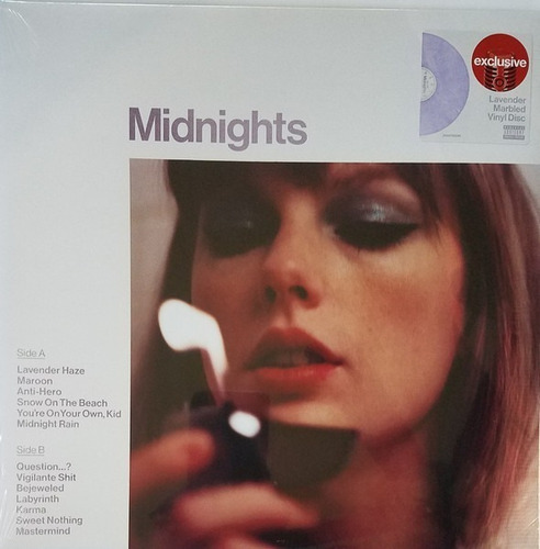 Taylor Swift Midnights Lavander Marbled Target Lp Vinyl Versión del álbum Edición limitada