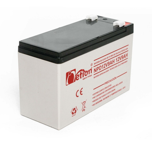Imagen 3 de 3 de Respaldo Electronico 12v 9ah Bateria Ciclo Profundo