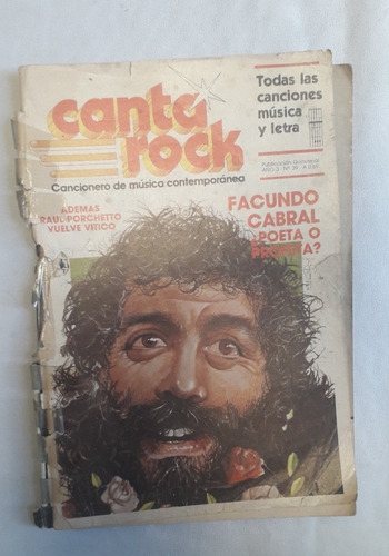 Revista Antigua * Canta Rock * N° 39 Cancionero (Usado)