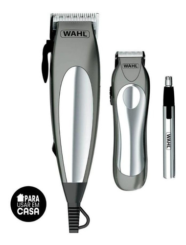 Kit de cortadora de pelo y máquina Groom Pro Grey Wahl Deluxe de 110 V