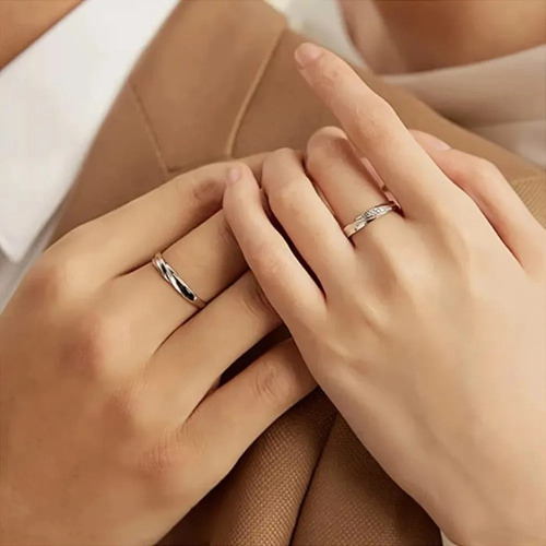 Imagen 7 de 9 de Anillos De Plata Para Parejas, Mujeres Y Hombres De 925
