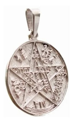 2 Pentagramas Plata 925 Extra Grande Amuleto Tetragramaton