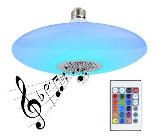 Lámpara Led Rgb Parlante Bluetooth Control Remoto