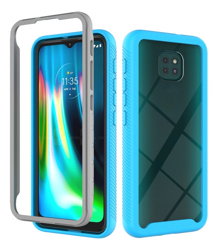 Funda Protectora Azul Claro Para Motorola Moto G9 Play