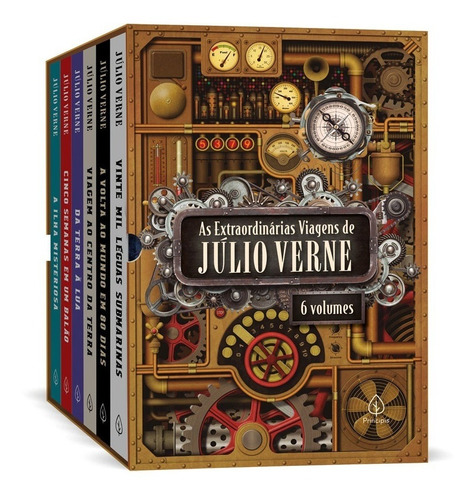 Livro As Extraordinarias Viagens Julio Verne - Box 6 Livros