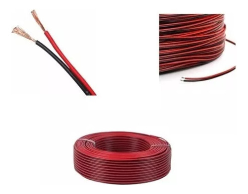 Cable De Corneta 2x12 Duplex Rojo/negro Por Pack 10metros