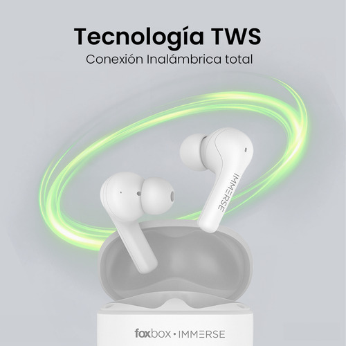 Auriculares Inalámbrico Foxbox Immerse Pod Blanco, Anc