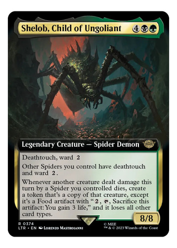 Mazo Commander Shelob Arañas Bg Mtg Magic Shelob Child Of Ungoliant Inglés