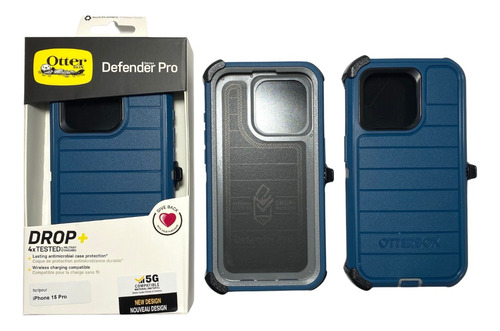 Funda Otterbox Serie Defender Pro + Clip Para iPhone 15 Pro