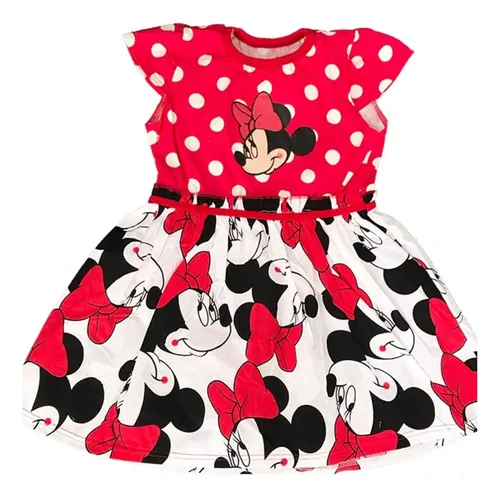 Traje de bebé de Minnie Mouse, delantal de traje de vestir de