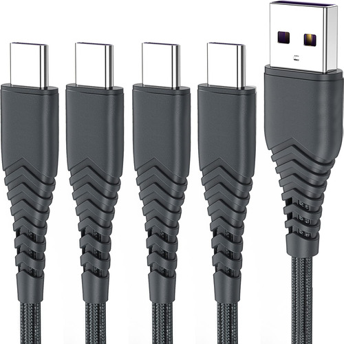 Cable Cargador Usb C De 1 Pie, 3 Pies, 6 Pies, 10 Pies Para