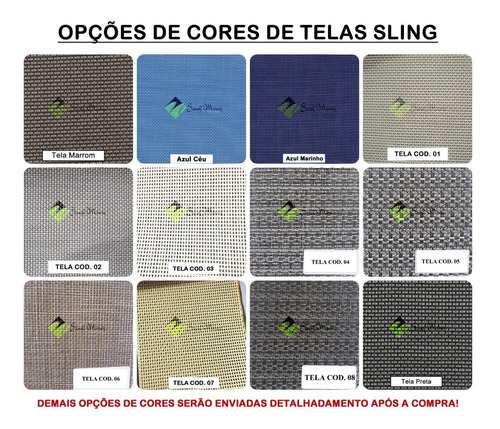 Banqueta Alta Tela Sling E Aluminio Para Bar Bancada Cozinha Acabamento Da Estrutura Opcional Cor Opcional