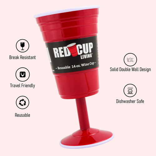 Juego De 2 Copas De Vino Tinto De 14 Oz, Duraderas Y Sin Bpa