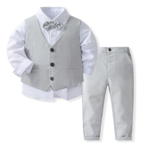 Conjunto Formal Niños Fiesta Larga 4 Piezas .