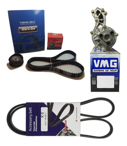 Kit Distribucion + Bomba Agua + Poly-v Vw Gol 1.9 Sd Diesel