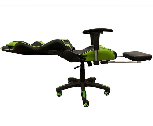 Silla Pc Gamer 06 Verde 2 Almohadones/apoyapies 6 Cuotas