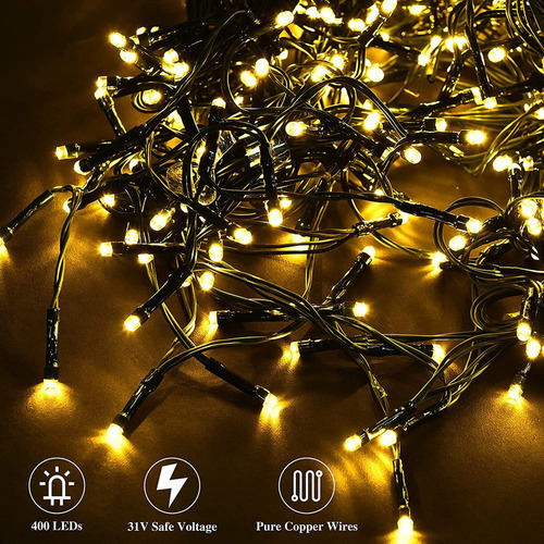 2024 Cadena De Luces For Árbol De Navidad, Con 8 Modos