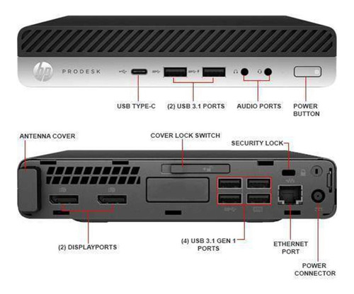Hp Prodesk 600 G3 Desktop Mini I5-6500u 2.50ghz, 8gb Ssd 240