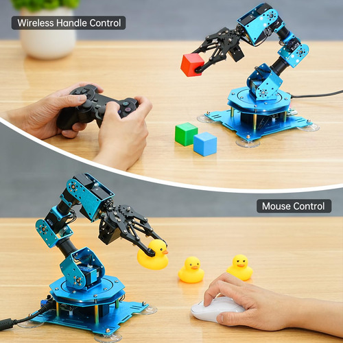 Brazo Robótico Programable Metálico 6dof Con Control Inalámb